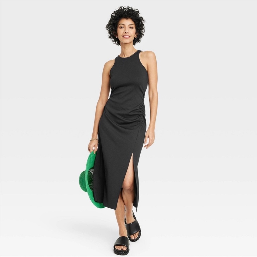 Women's Sleeveless Ruched Ponte Dress - A New Day™
